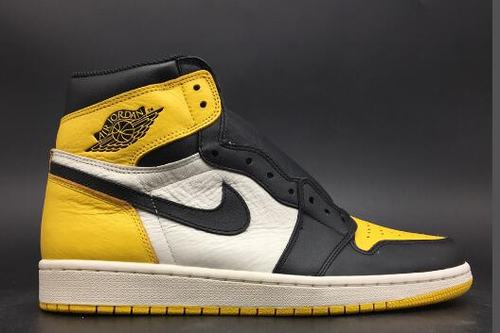Air Jordan 1(1) Retro High OG White Black Yellow-244