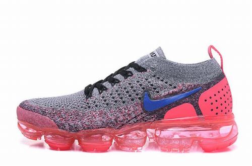 Air VaporMax Flyknit Grey Red Blue Women-22