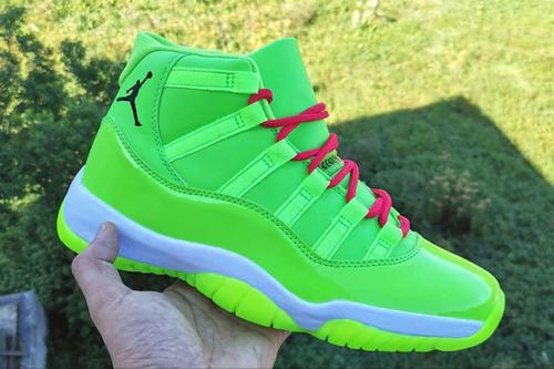 Retro Air Jordan 11 Green Red White