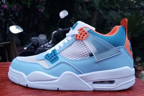 Retro Air Jordan 4 Blue Orange-158