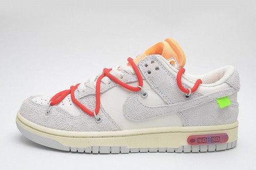 OW x Dunk SB Low THE 50 Grey Orange