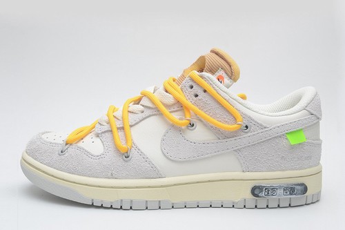 OW x Dunk SB Low THE 50 Grey Yellow