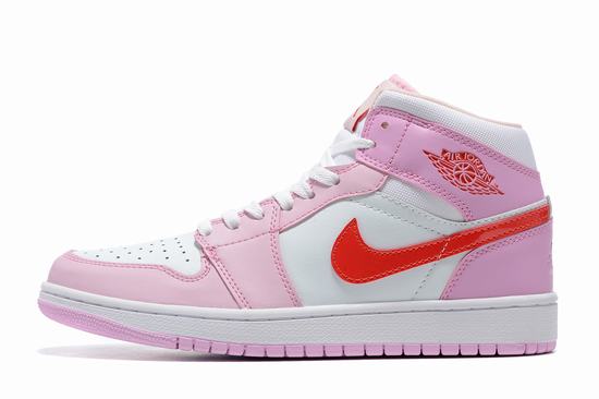 Retro Air Jordan 1 Mid Pink Red White