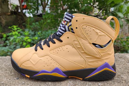 Retro Air Jordan 7 Wheat Black Purple