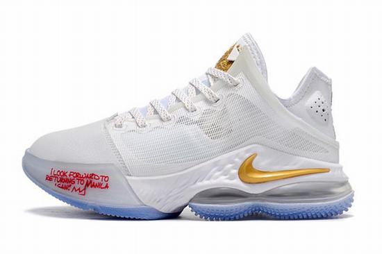 Zoom LeBron 19 Low White Gold